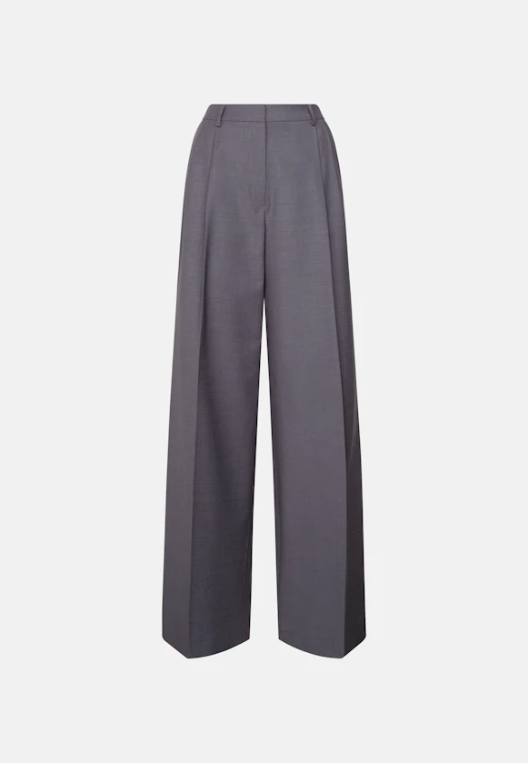Bundfaltenhose aus einer Wollmischung in Grau |  Seidensticker Onlineshop