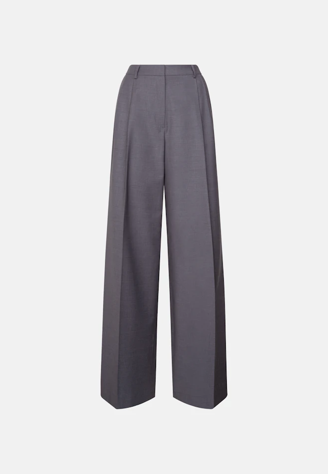 Bundfaltenhose aus einer Wollmischung in Grau | Seidensticker Onlineshop