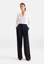 Bundfaltenhose aus einer Wollmischung in Dunkelblau |  Seidensticker Onlineshop