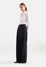 Bundfaltenhose aus einer Wollmischung in Dunkelblau |  Seidensticker Onlineshop