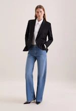 Zweireihiger Blazer mit Pattentaschen aus einer Wollmischung in Black |  Seidensticker Onlineshop