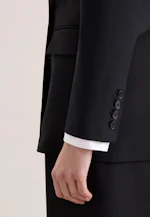 Zweireihiger Blazer mit Pattentaschen aus einer Wollmischung in Black |  Seidensticker Onlineshop