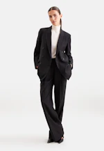 Zweireihiger Blazer mit Pattentaschen aus einer Wollmischung in Schwarz |  Seidensticker Onlineshop