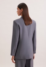 Zweireihiger Blazer mit Pattentaschen aus einer Wollmischung in Grau |  Seidensticker Onlineshop