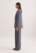 Zweireihiger Blazer mit Pattentaschen aus einer Wollmischung in Grau |  Seidensticker Onlineshop