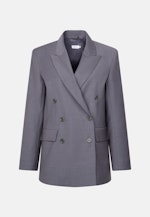 Zweireihiger Blazer mit Pattentaschen aus einer Wollmischung in Grau |  Seidensticker Onlineshop