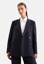 Double-Breasted Wool Blend Blazer with Flap Pockets in Dunkelblau |  Seidensticker Onlineshop