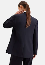 Double-Breasted Wool Blend Blazer with Flap Pockets in Dunkelblau |  Seidensticker Onlineshop