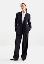 Double-Breasted Wool Blend Blazer with Flap Pockets in Dunkelblau |  Seidensticker Onlineshop