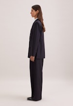 Blazer croisé en mélange de laine à poches à rabat in Bleu Foncé |  Seidensticker Onlineshop