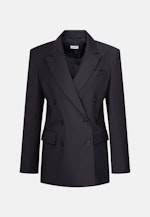 Zweireihiger Blazer mit Pattentaschen aus einer Wollmischung in Dunkelblau |  Seidensticker Onlineshop