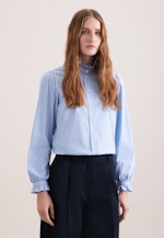 Hemdbluse mit Rüschendetails in Hellblau |  Seidensticker Onlineshop
