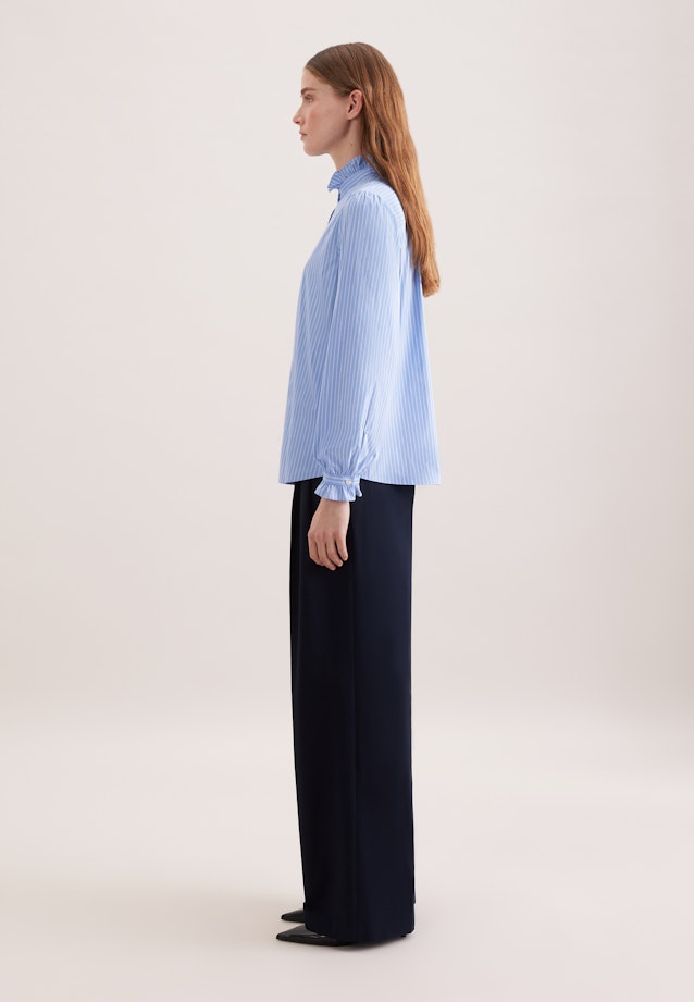 Hemdbluse mit Rüschendetails in Hellblau |  Seidensticker Onlineshop