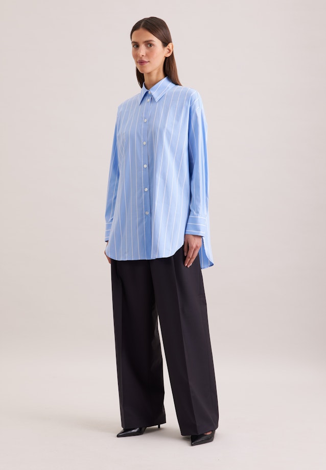 Chemise blouse oversize avec empiècement bas in Bleu Clair |  Seidensticker Onlineshop