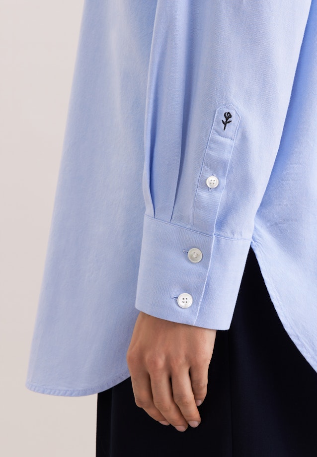 Oxford Hemdbluse Oversized mit tiefer Passe in Hellblau |  Seidensticker Onlineshop