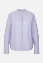 Stehkragenbluse mit hoher Manschette in Mittelblau |  Seidensticker Onlineshop