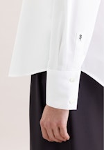 Hemdbluse in A- Linie aus Baumwolltwill in Weiß |  Seidensticker Onlineshop