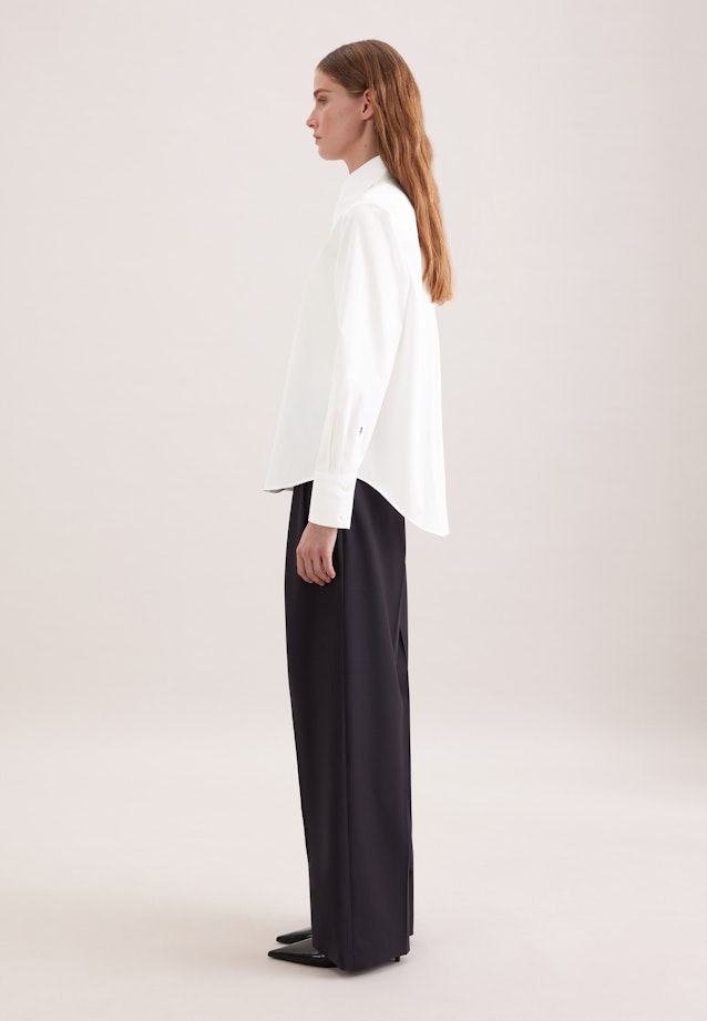 Hemdbluse in A- Linie aus Baumwolltwill in Weiß |  Seidensticker Onlineshop