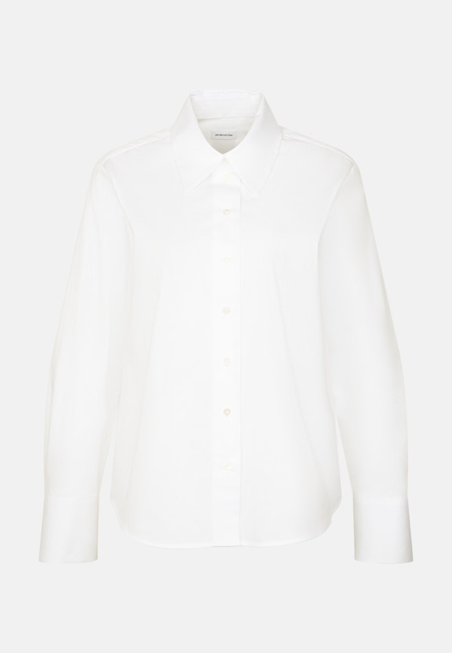 Hemdbluse in A- Linie aus Baumwolltwill in Weiß | Seidensticker Onlineshop