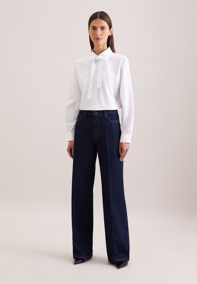 Hemdbluse mit abnehmbarer Schluppe in Hellblau |  Seidensticker Onlineshop