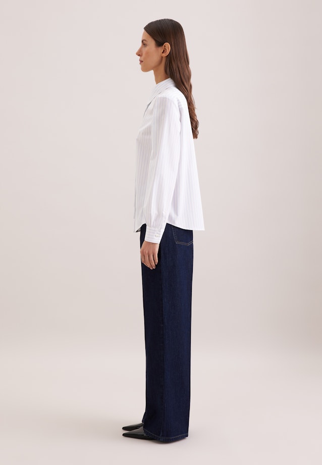 Hemdbluse mit abnehmbarer Schluppe in Hellblau |  Seidensticker Onlineshop