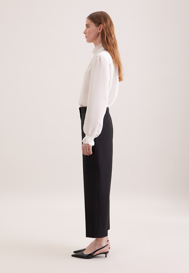 Schmale Hose mit Bügelfalten aus einer Wollmischung in Noir |  Seidensticker Onlineshop