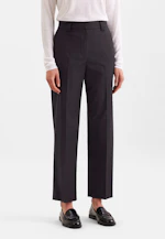 Slim trousers with creases made of wool-blend in Dunkelblau |  Seidensticker Onlineshop