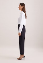 Schmale Hose mit Bügelfalten aus einer Wollmischung in Dark Navy |  Seidensticker Onlineshop