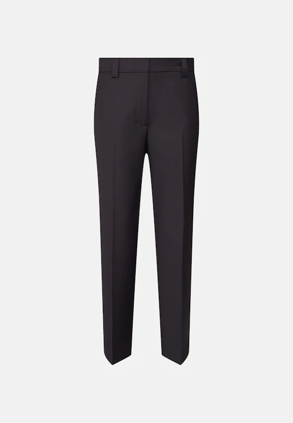 Slim trousers with creases made of wool-blend in Dunkelblau |  Seidensticker Onlineshop