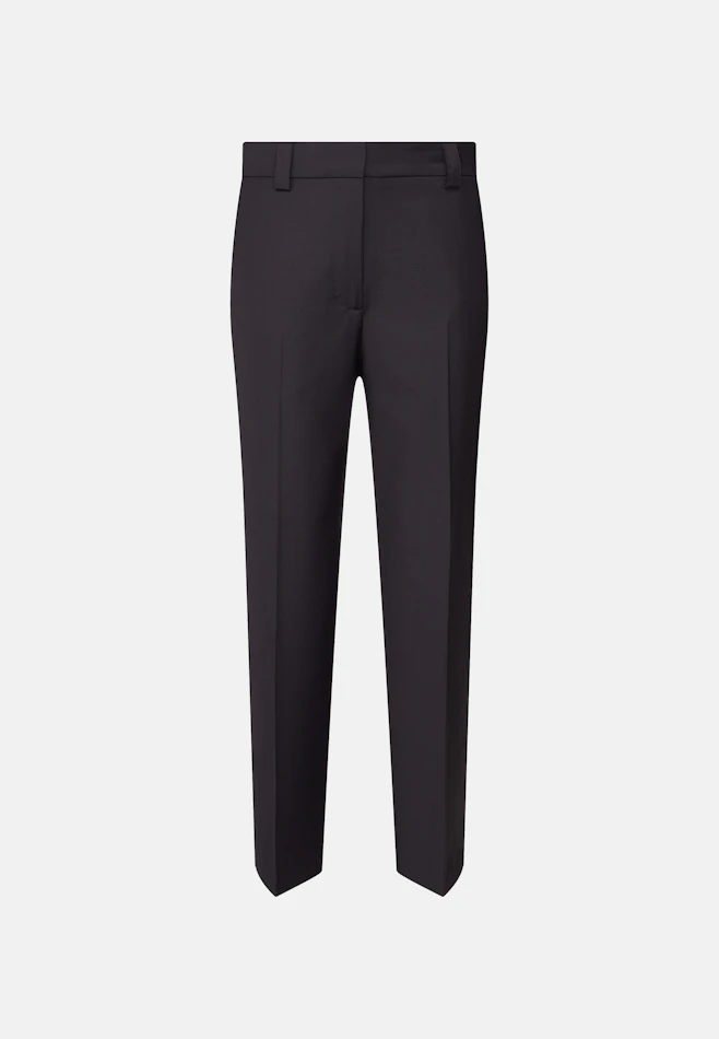 Slim trousers with creases made of wool-blend in Dunkelblau | Seidensticker online shop