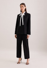 Zweireihiger Blazer mit aufgesetzten Taschen aus einer Wollmischung in Schwarz |  Seidensticker Onlineshop