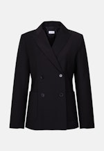 Zweireihiger Blazer mit aufgesetzten Taschen aus einer Wollmischung in Noir |  Seidensticker Onlineshop
