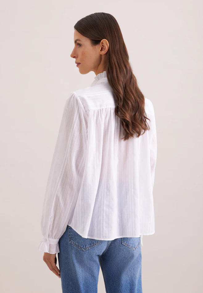 Bow Blouse with Ruffle Detail in Weiß | Seidensticker online shop