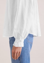 Schluppenbluse mit Rüschendetail in Weiß |  Seidensticker Onlineshop