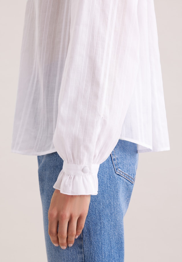 Schluppenbluse mit Rüschendetail in Weiß |  Seidensticker Onlineshop