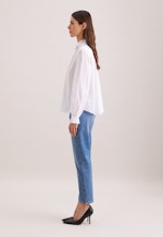 Schluppenbluse mit Rüschendetail in Weiß |  Seidensticker Onlineshop