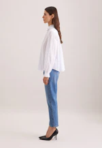 Schluppenbluse mit Rüschendetail in Weiß |  Seidensticker Onlineshop