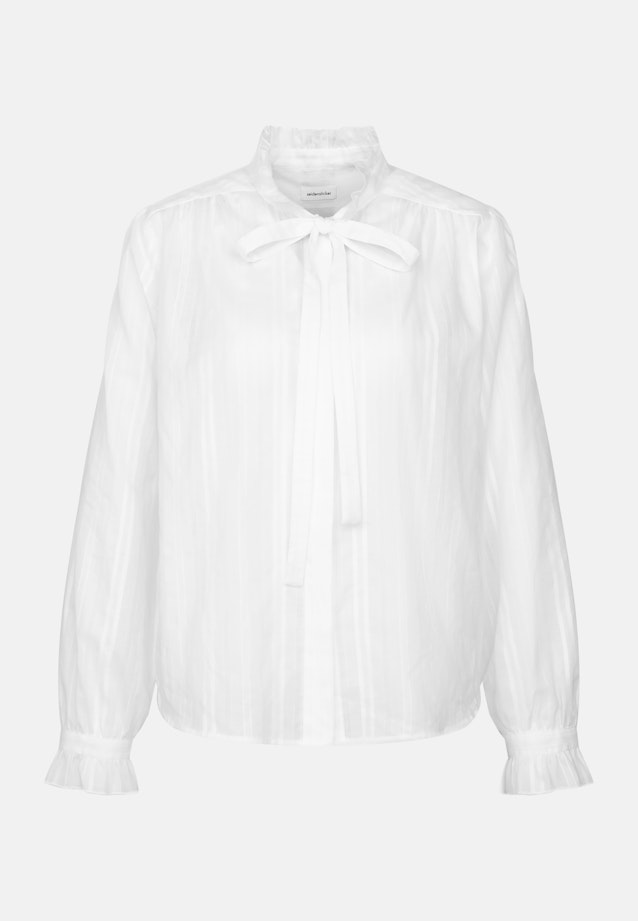 Schluppenbluse mit Rüschendetail in Weiß |  Seidensticker Onlineshop