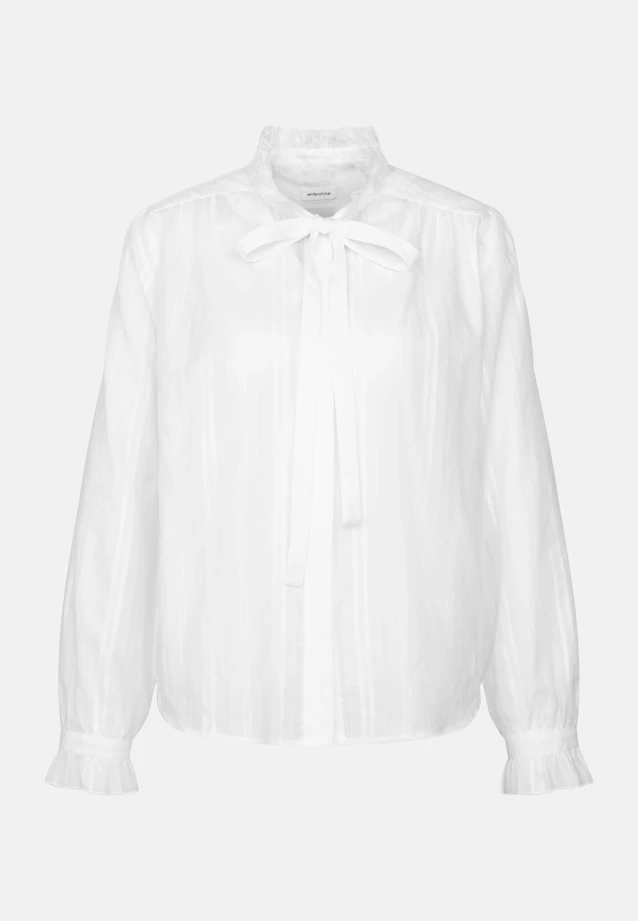 Schluppenbluse mit Rüschendetail in Weiß |  Seidensticker Onlineshop
