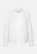 Schluppenbluse mit Rüschendetail in Weiß |  Seidensticker Onlineshop