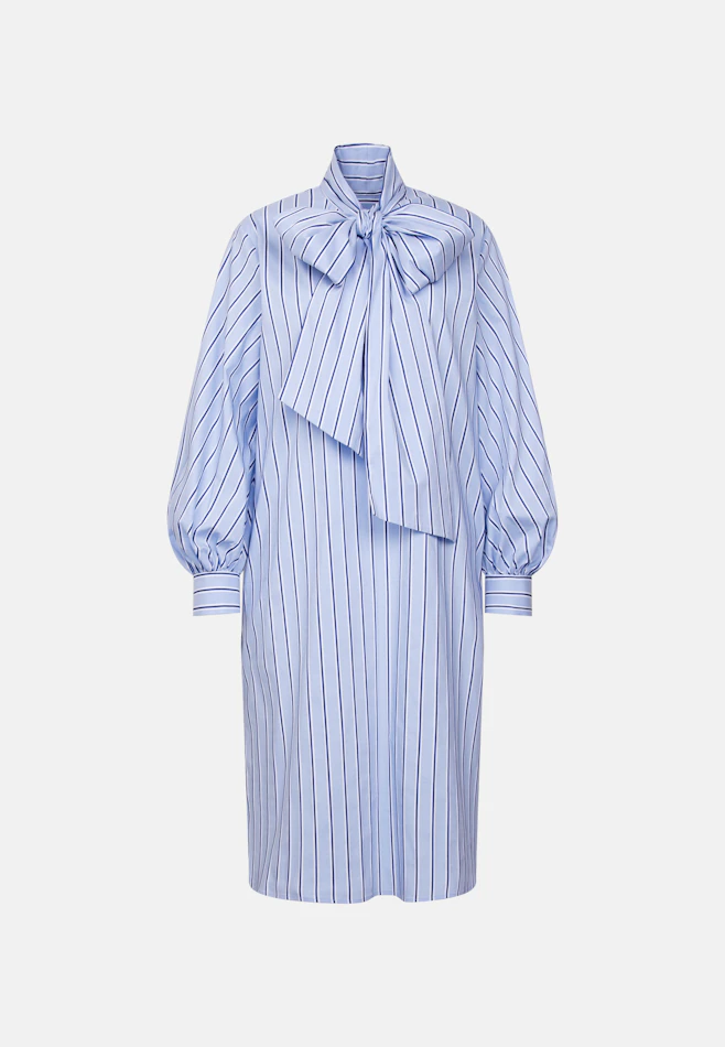 Schalkragenkleid mit Volumenärmel in Hellblau | Seidensticker Onlineshop