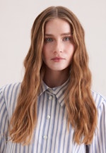 Hemdbluse in A- Linie aus Leinen Mix in Mittelblau |  Seidensticker Onlineshop