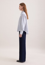 Hemdbluse in A- Linie aus Leinen Mix in Mittelblau |  Seidensticker Onlineshop