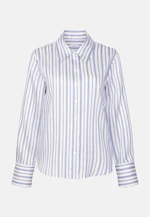 Hemdbluse in A- Linie aus Leinen Mix in Bleu Moyen |  Seidensticker Onlineshop