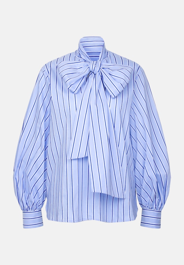 Schalkragenbluse mit Volumenärmel in Hellblau |  Seidensticker Onlineshop