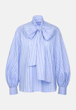 Schalkragenbluse mit Volumenärmel in Hellblau |  Seidensticker Onlineshop