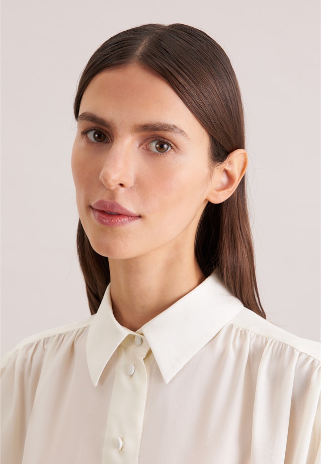 Hemdbluse mit Volumenärmel in Weiß |  Seidensticker Onlineshop