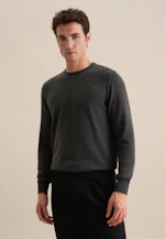Regular Pull-over Uni in Gris |  Seidensticker Onlineshop