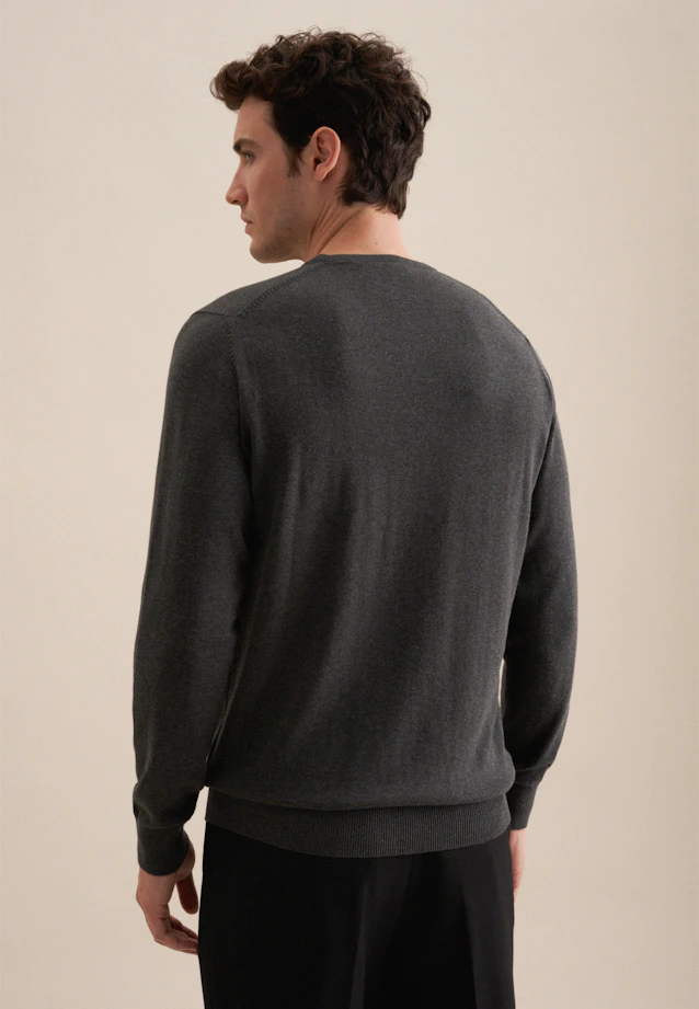 Regular Pull-over Uni in Gris |  Seidensticker Onlineshop