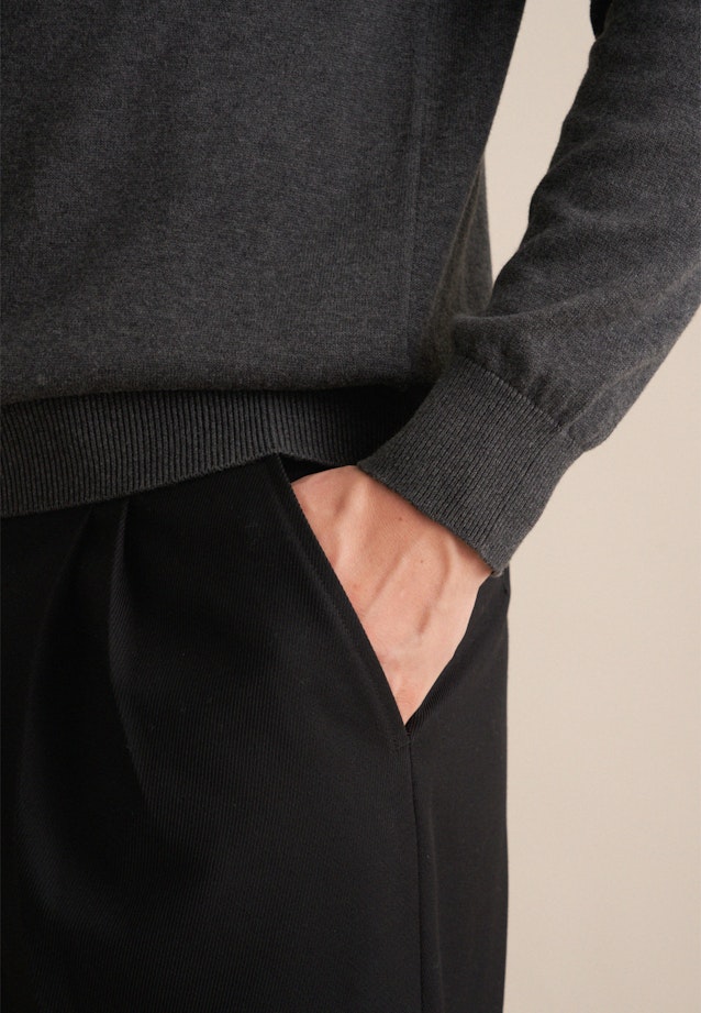 Regular Pullover Uni in Grau |  Seidensticker Onlineshop